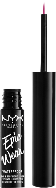 Рідка підводка для очей NYX Professional Makeup Epic Wear Metallic Liquid Liner 06 Fucshia Metal 3.5 мл (800897103453) - зображення 3