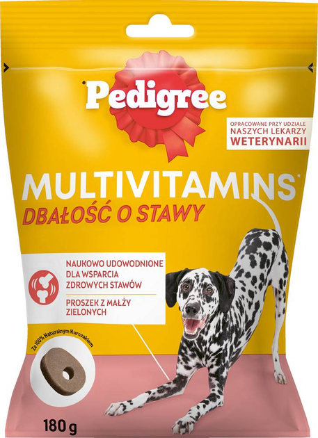 Przysmak dla psów Pedigree Multivitamins Dbałość o stawy z kurczakiem 180 g (5010394005302) - obraz 1