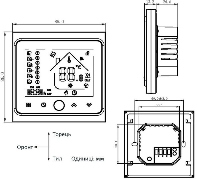 Безпровідний терморегулятор Tervix Pro Line WiFi Thermostat - зображення 3