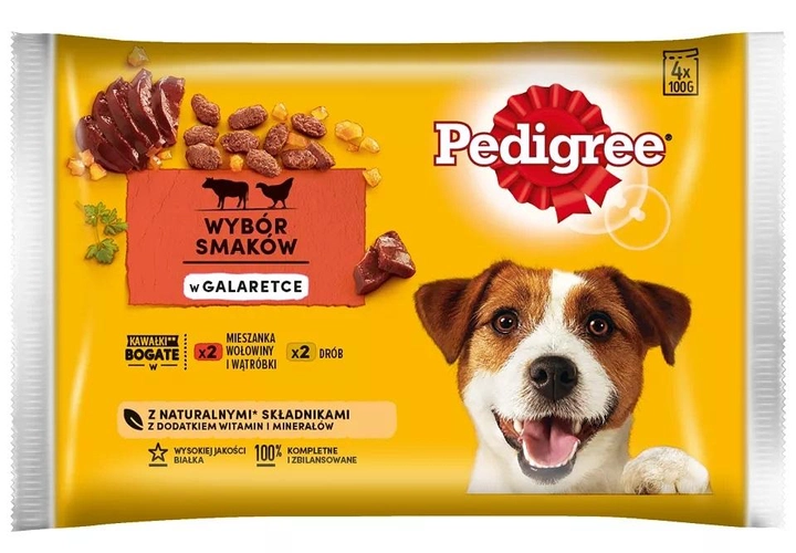 Вологий корм для собак Pedigree мікс смаків 4 х 100 г (5900951249365) - зображення 1