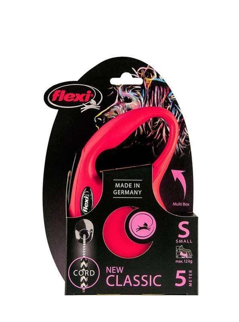 Flexi (Флексі) New Classic S — Повідець-рулетка для собак дрібних порід, трос (5 м, до 12 кг) червоний - Фото 2 Flexi (Флексі) New Classic S — Повідець-рулетка для собак дрібних порід, трос (5 м, до 12 кг) червоний - зображення 2