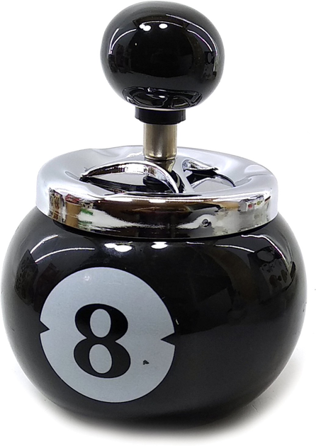 Пепельница бездымная с крышкой керамичемкая Huka "Бильярдный шар ...