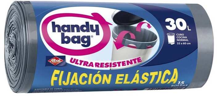 Пакети для сміття Albal Handy Bag Elastic Fixing 30 л 15 шт (4008871217325) - зображення 1