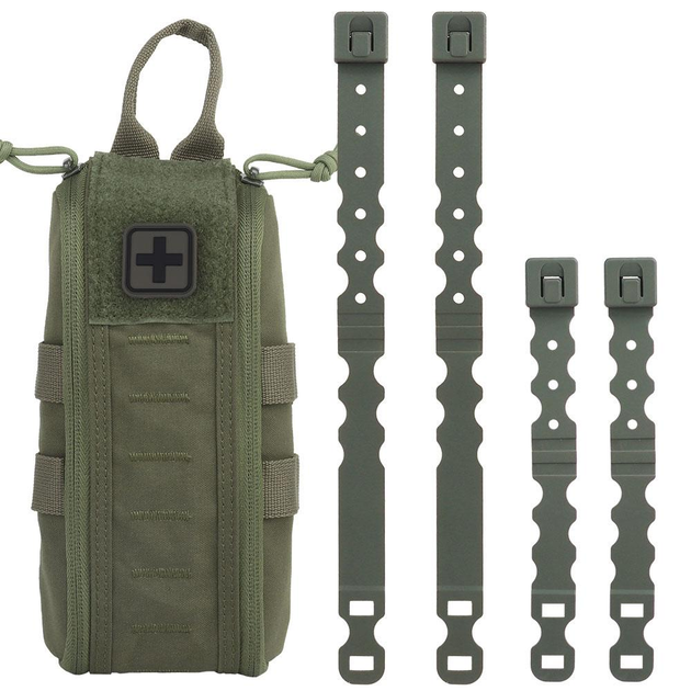 Подсумок - аптечка тактическая, с быстрым доступом EDC Wosport BP-86 cordura Olive - изображение 1