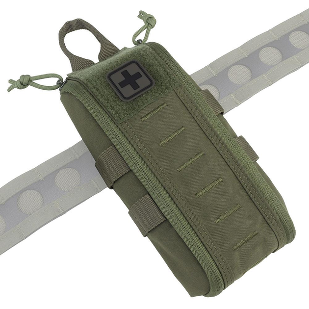 Подсумок - аптечка тактическая, с быстрым доступом EDC Wosport BP-86 cordura Olive - изображение 2