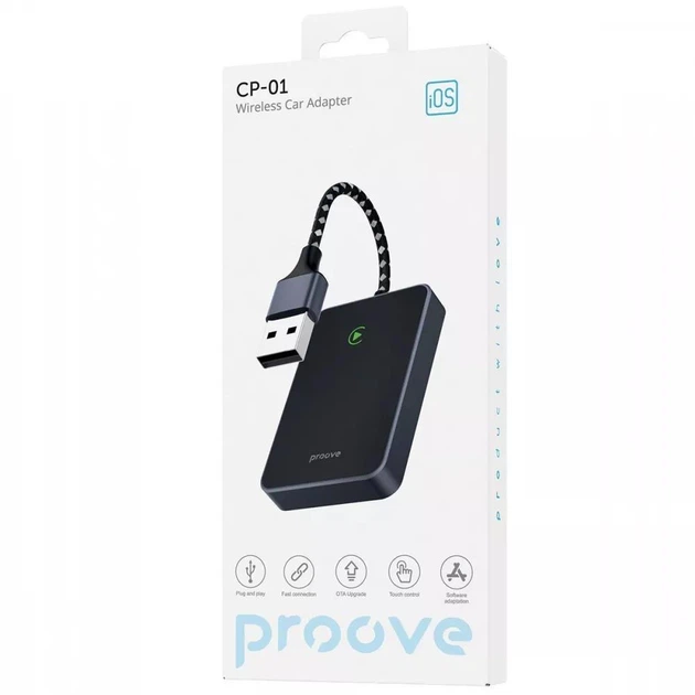 Беспроводной адаптер в авто для смартфонов Proove СP-01 Wireless Car Adapter, Черный - изображение 4