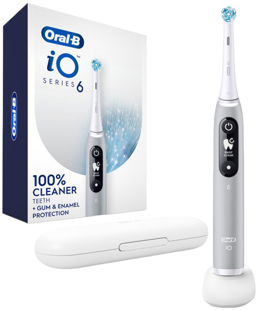 Електрична зубна щітка Oral-B iO Series 6 Grey Opal (4210201427360) - зображення 1