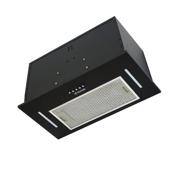 Чорна потужна кухонна витяжка Perfelli BI 5653 BL 1000 LED, вбудована в шафу, шириною 52 см - зображення 4
