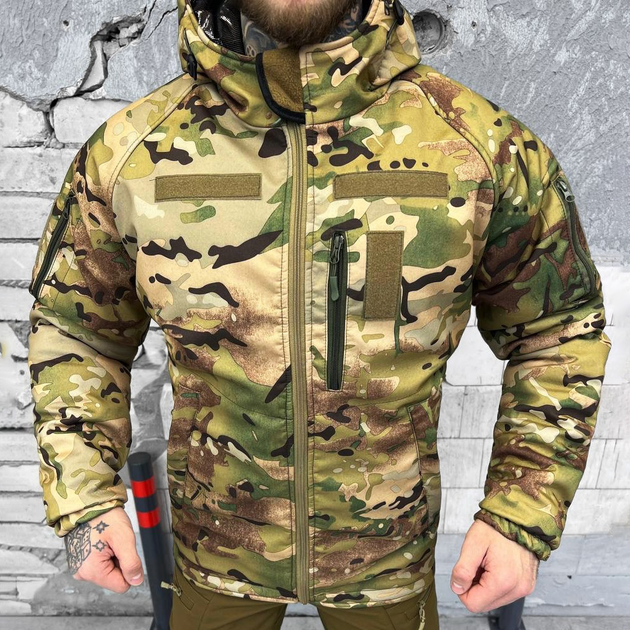 Мужская зимняя куртка с подкладкой OMNI-HEAT / Бушлат "MTK" таслан мультикам размер L - изображение 2