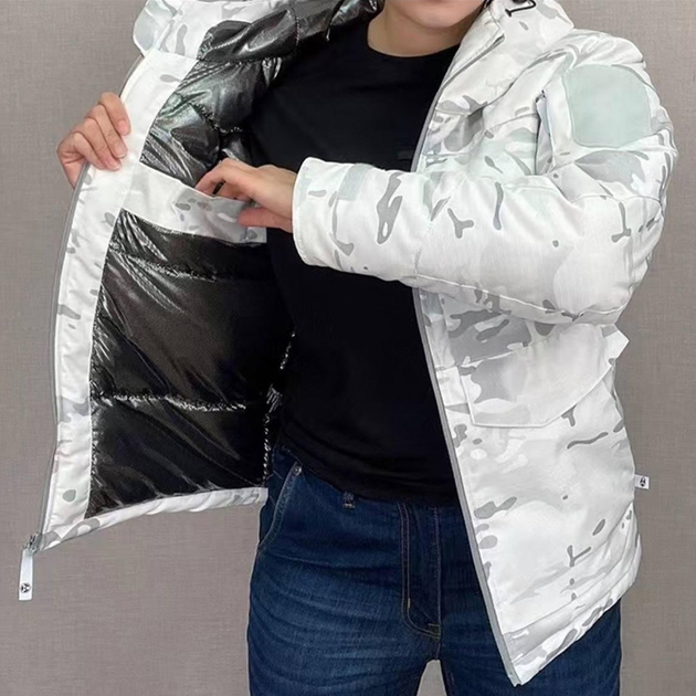 Чоловіча зимова Куртка "Call Dragon" з підкладкою Omni-Heat білий мультикам розмір S - зображення 1