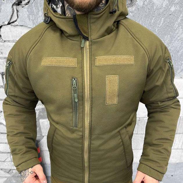 Чоловіча Куртка FALKON на синтепоні з підкладкою Omni-Heat олива розмір S - зображення 2