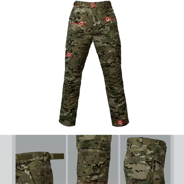 Чоловічі Штани на холлофайбері мультикам / Утеплені брюки Фінетекс розмір 3XL - зображення 2