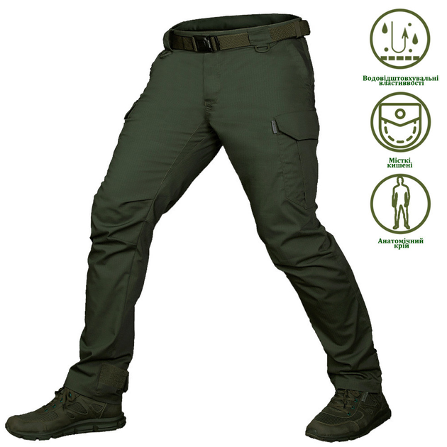 Мужские брюки "Patrol Pro" PolyCotton Rip-Stop с влагозащитным покрытием олива размер L - изображение 1