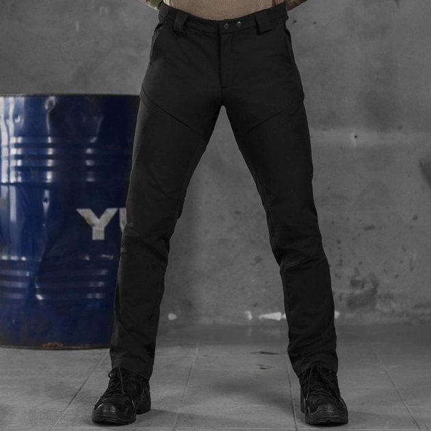Мужские брюки Patriot stretch cotton с высоким поясом черные размер 3XL - изображение 1