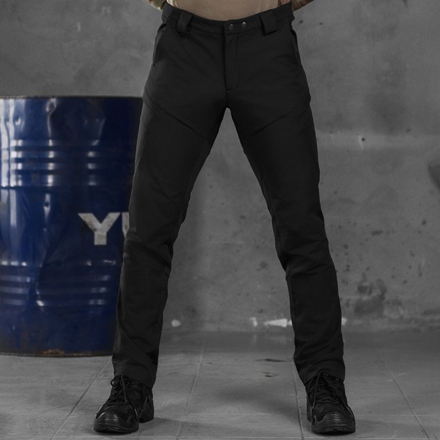 Чоловічі штани Patriot stretch cotton з високим поясом чорні розмір S - зображення 1