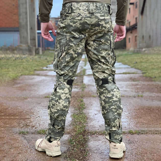 Чоловічі вологозахищені штани з кишенями піксель розмір XL - зображення 2