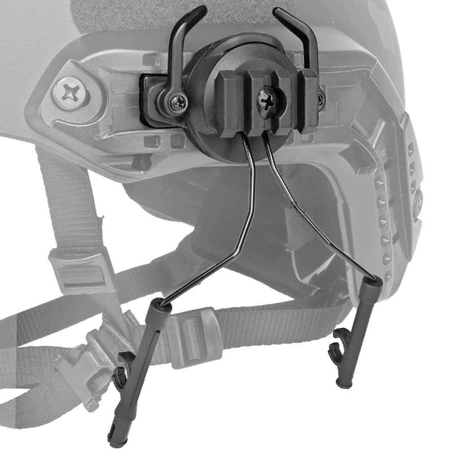 Адаптери для кріплення навушників MSA Sordin на шолом ARC чорні 8,6х3,7х2,6 см - зображення 2