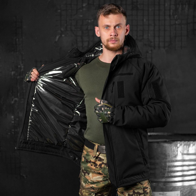 Чоловіча зимова куртка "Patron" Omni-Heat з утеплювачем холлофайбер чорна розмір M - зображення 1