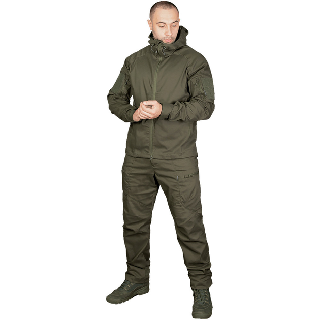 Чоловічий міцний Костюм Куртка з капюшоном + Штани олива / Польова форма CamoTec Stalker Canvas 3.0 розмір S - зображення 2