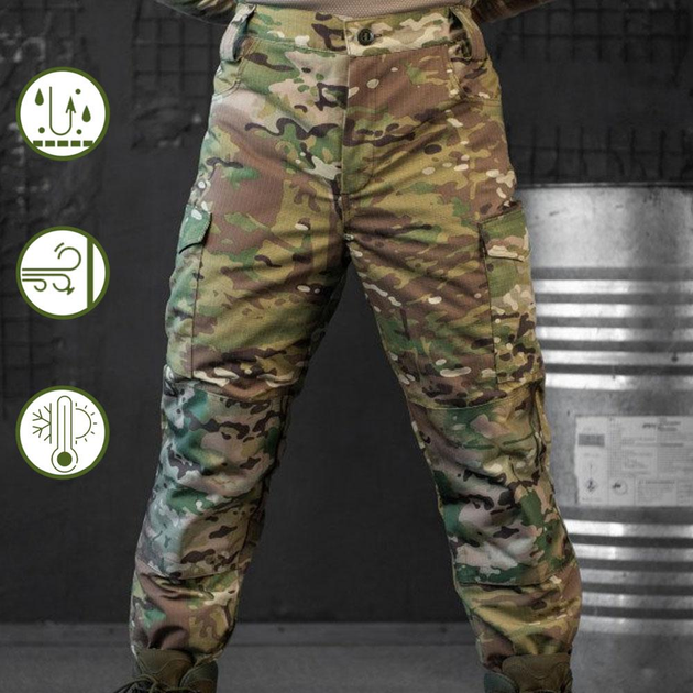 Мужские зимние брюки "7.62" Rip-stop с атласной подкладкой / Влагозащищенные штаны с вставками из Cordura - изображение 1