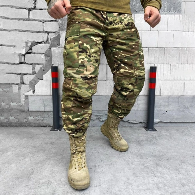Мужские зимние брюки на синтепоне / Влагозащищенные штаны "paradox" с атласной подкладкой мультикам размер L - изображение 2