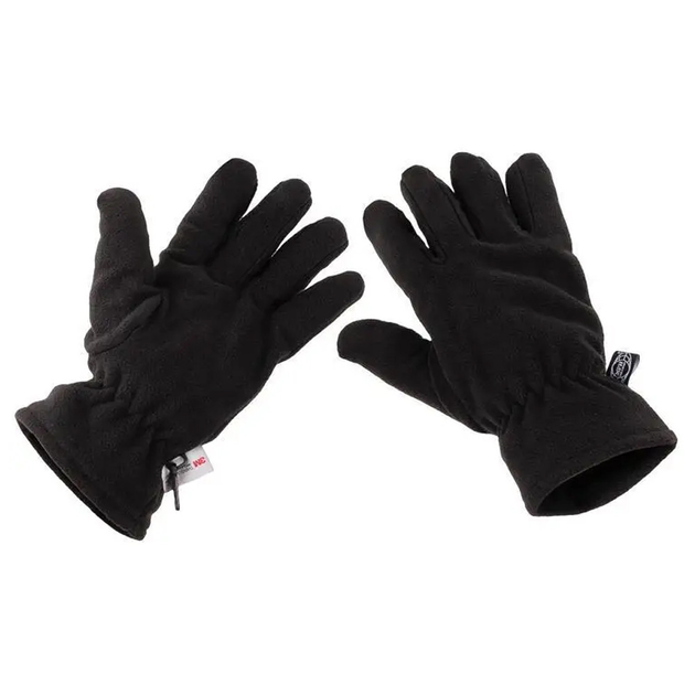 Зимние флисовые рукавицы с подкладкой Thinsulate черные размер 2XL - изображение 1