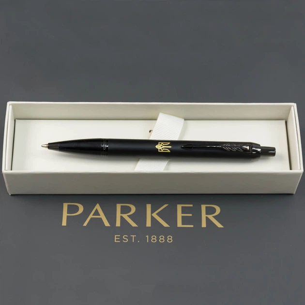 Ручка кулькова Parker IM 17 Achromatic Black BT BP Герб України (22932_TR) - Фото 3 Ручка кулькова Parker IM 17 Achromatic Black BT BP Герб України (22932_TR) - изображение 3