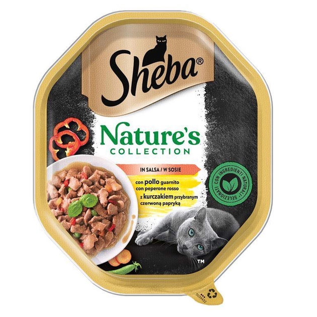 Вологий корм для котів Sheba Nature's Collection з куркою та перцем 85 г (4008429142406) - зображення 1