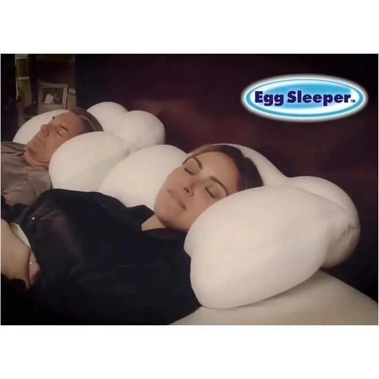 Анатомическая подушка для сна 50х30х12см Egg Sleeper белый - Фото 3 Анатомическая подушка для сна 50х30х12см Egg Sleeper белый - изображение 3