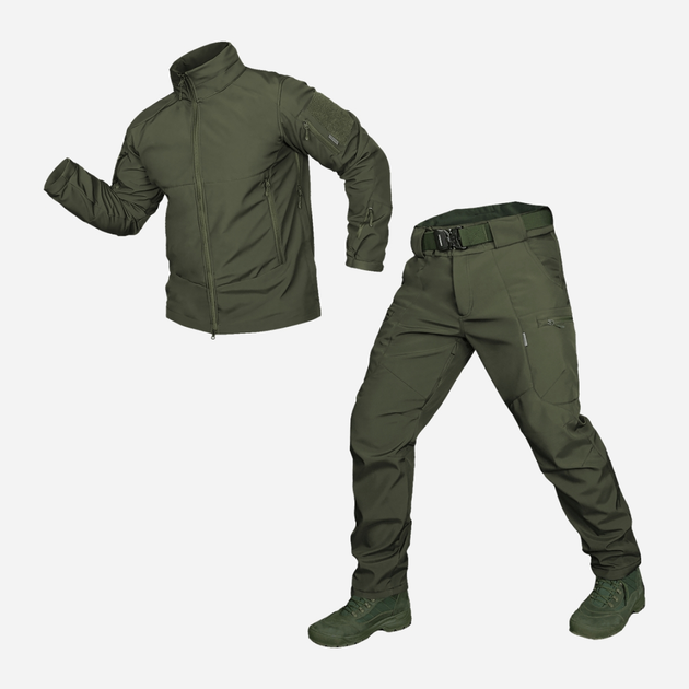 Форма військова Camotec Stalker Phantom SoftShell Олива 7387 L Хакі (2908010188139) - зображення 1