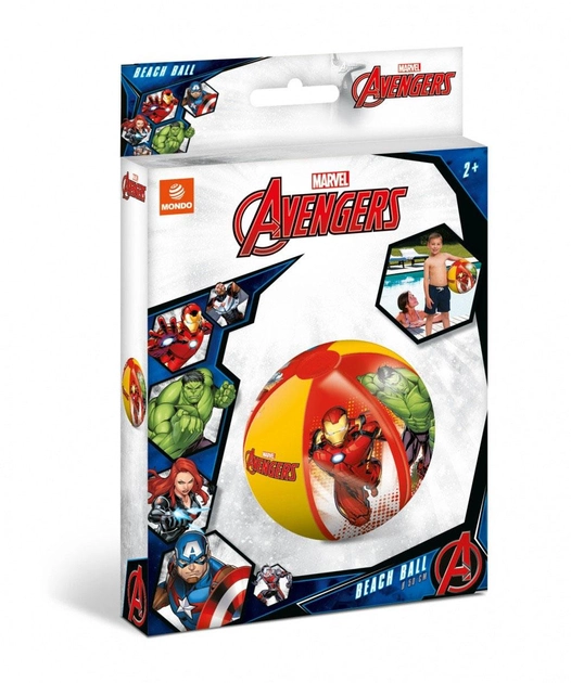 Пляжний м'яч Mondo Marvel Avengers (8001011163052) - зображення 1