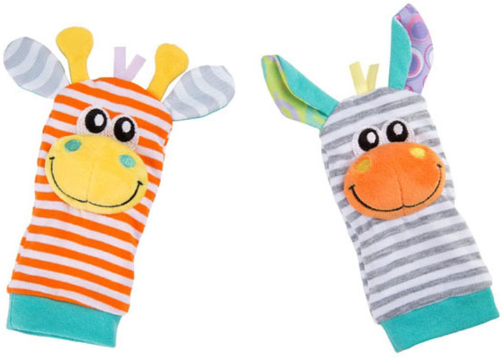 Набір брязкалець Playgro Jungle Zebra & Giraf для зап'ястя та ніжок (9321104884060) - зображення 3