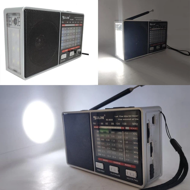 Багатодіапазонне FM/AM/SW радіо GOLON RX-8866 MP3-плеєр, TF, USB