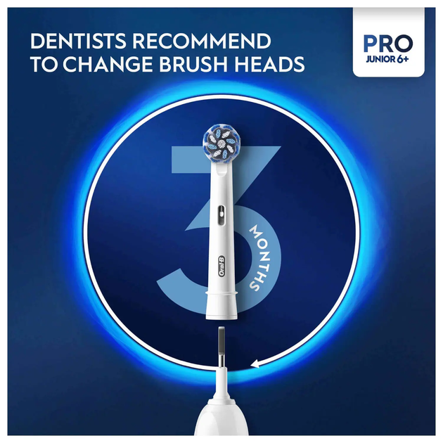 Дитяча електрична зубна щітка Oral-B Pro Junior Green (8006540743027) - зображення 6