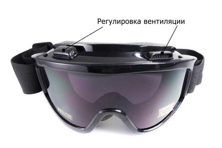 Защитные очки маска Global Vision Wind-Shield (clear) Anti-Fog, прозрачные линзы - изображение 2