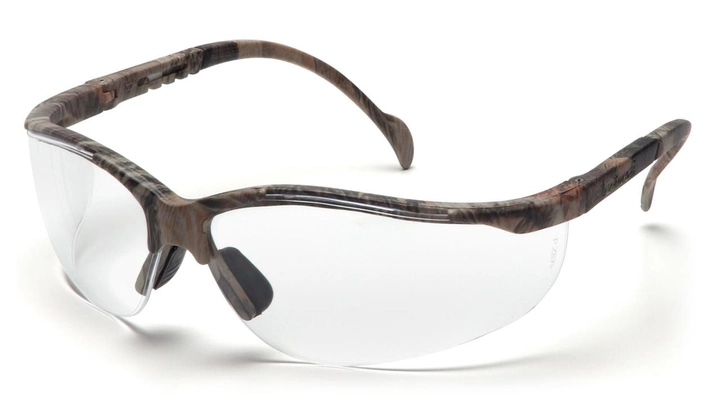Захисні окуляри в камуфльованій оправі Pyramex Venture-2 Camo (clear), прозорий - зображення 1