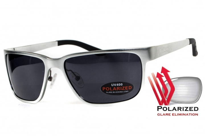 Поляризационные очки BluWater Alumination-2 Silv Polarized (gray) серые - изображение 1