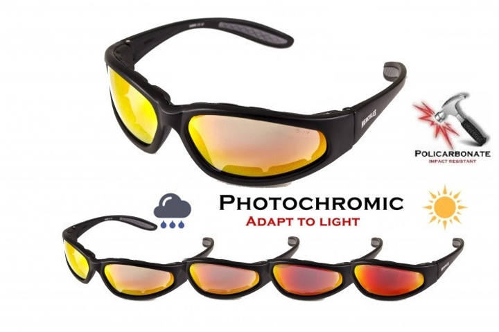 Фотохромные защитные очки Global Vision Hercules-1 Plus Photochr. A/F (G-Tech™ red) фотохромные красные - изображение 1