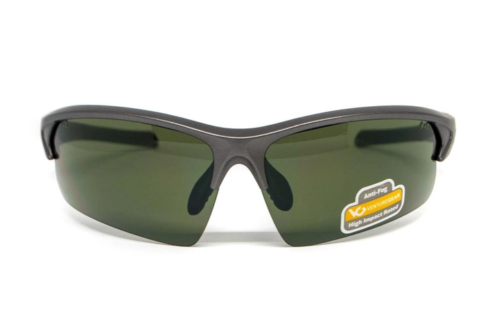 Очки защитные открытые Venture Gear MontEagle GunMetal (forest gray) Anti-Fog, серо-зеленые - изображение 1