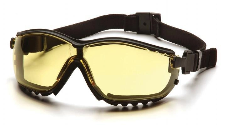 Захисні тактичні окуляри з ущільнювачем Pyramex V2G (amber) Anti-Fog, жовті - зображення 1