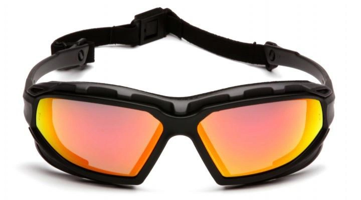 Защитные очки с уплотнителем Pyramex HIGHLANDER Plus (sky red mirror) красные зеркальные - изображение 2