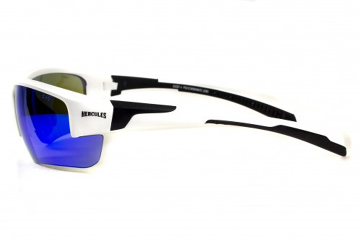 Открытыте защитные очки Global Vision HERCULES-7 White (G-Tech™ blue) синие зеркальные - изображение 2