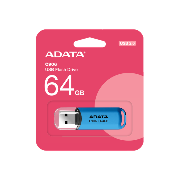 Флеш-накопичувач Flash ADATA USB 2.0 C906 64Gb Water Blue (AC906-64G-RWB) - изображение 3