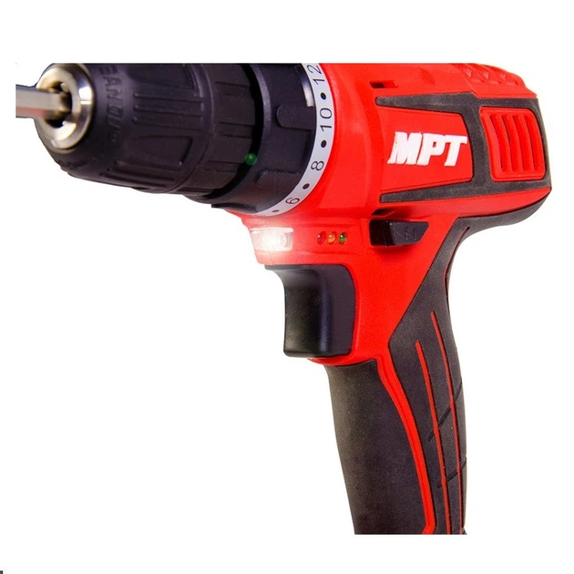 Дриль-шуруповерт акумуляторний MPT 16 V Li-ion 1.5 Ач 2 швидкості 0-400/1450 об/хв 10 мм 2 АКБ. Red (MCDT1626.B2) - зображення 5