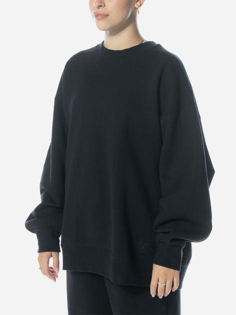 Bluza damska bez kaptura Nike Jordan Flight Fleece Crew Wmns "Black" FB5116-010 S Czarna (196607221686) - obraz 1