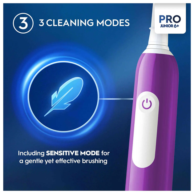 Дитяча електрична зубна щітка Oral-B Pro Junior Purple (8006540742891) - зображення 3