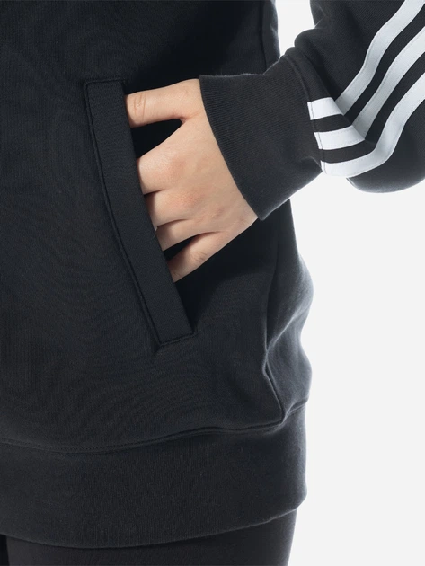 Толстовка на блискавці з капюшоном жіноча Adidas Adicolor Classics 3-Stripes Full-Zip Hoodie W "Black" IK0438 M Чорна (4066761329336) - зображення 4