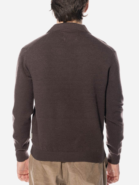 Sweter męski z kołnierzykiem Taikan Marle L/S Polo Sweater "Brown" TK0011.BRN S Brązowy (840349700854) - obraz 2