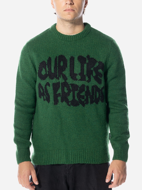 Джемпер чоловічий Olaf Stencil Knitted Crewneck "Kelly Green" M140702-KELLY-GREEN XL Зелений (8720104765880) - зображення 1