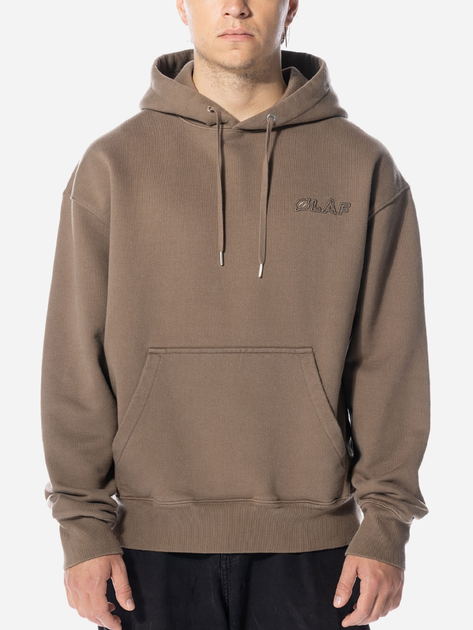 Bluza męska z kapturem oversize Olaf Heavyweight Studio Hoodie "Taupe" M140206-TAUPE S Brązowa (8720104762155) - obraz 1